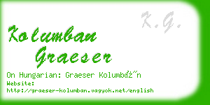 kolumban graeser business card